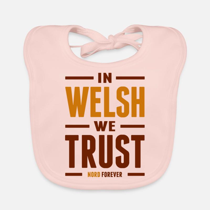 In Welsh we trust - Bavoir bio Bébé - rose