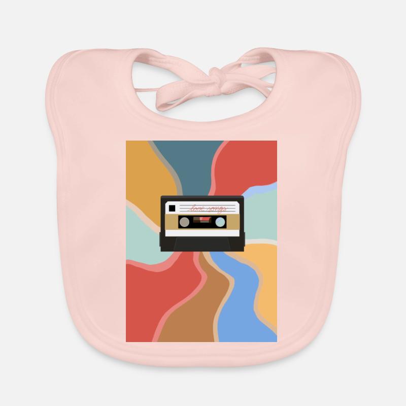Retro cassette Organic Baby Bibs