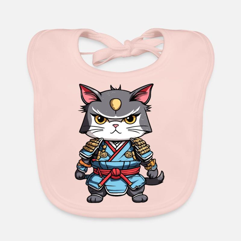 Samurai-Katze #14 Baby Bio-Lätzchen