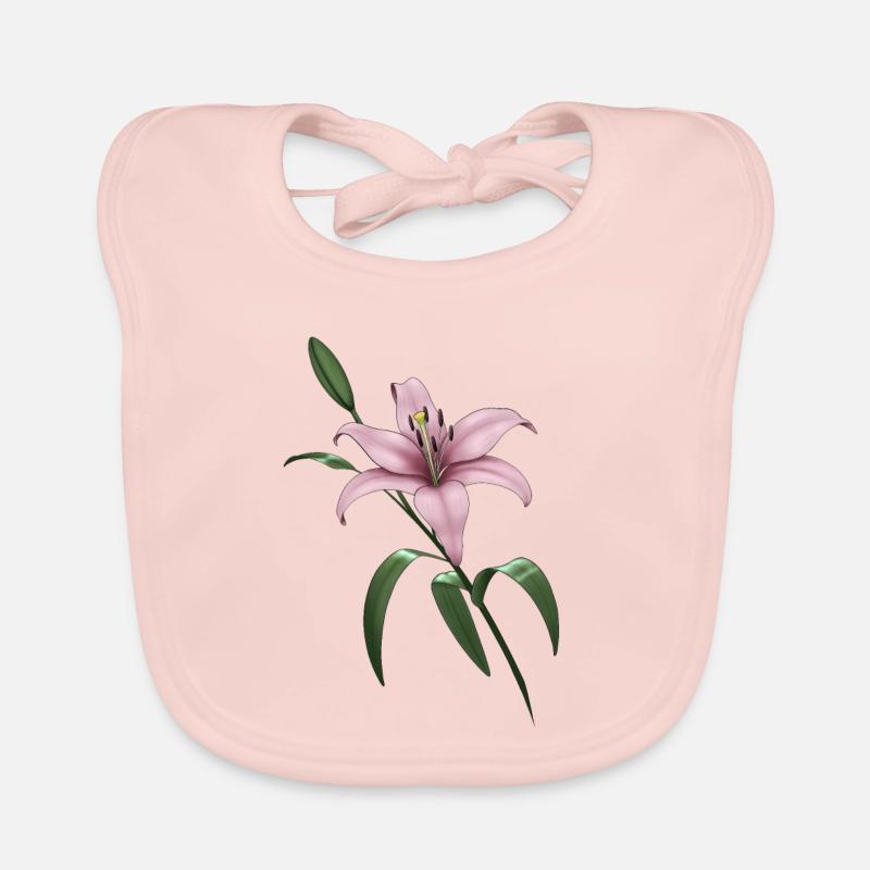 Lys rose Bavoir bio Bébé