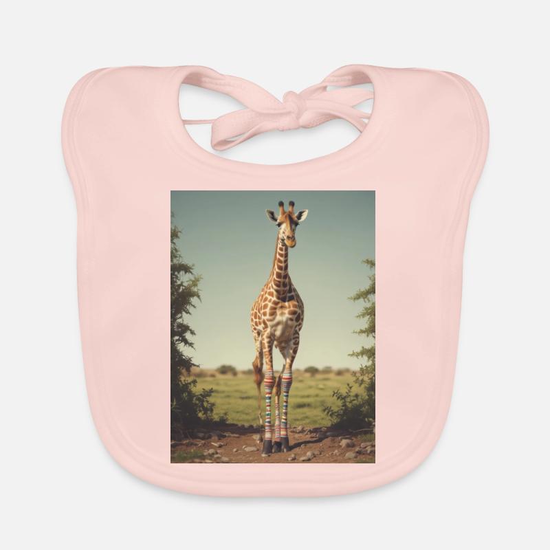 Giraffe with Socks Baby Bio-Lätzchen