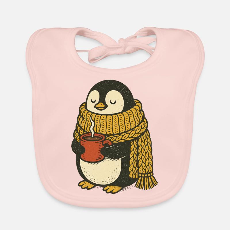 Ambiance chaleureuse de pingouin Bavoir bio Bébé