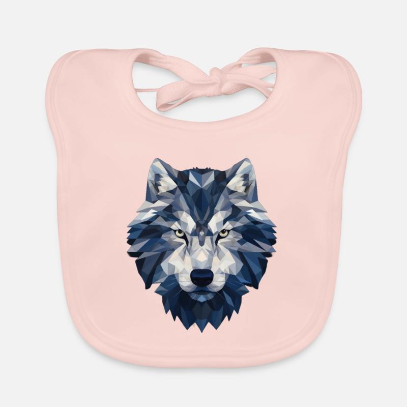 Totem Wolf Circle Organic Baby Bibs