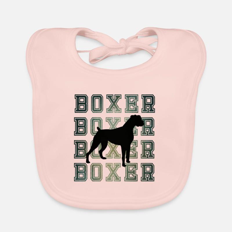 Disko Retro Boxer Hund Baby Bio-Lätzchen