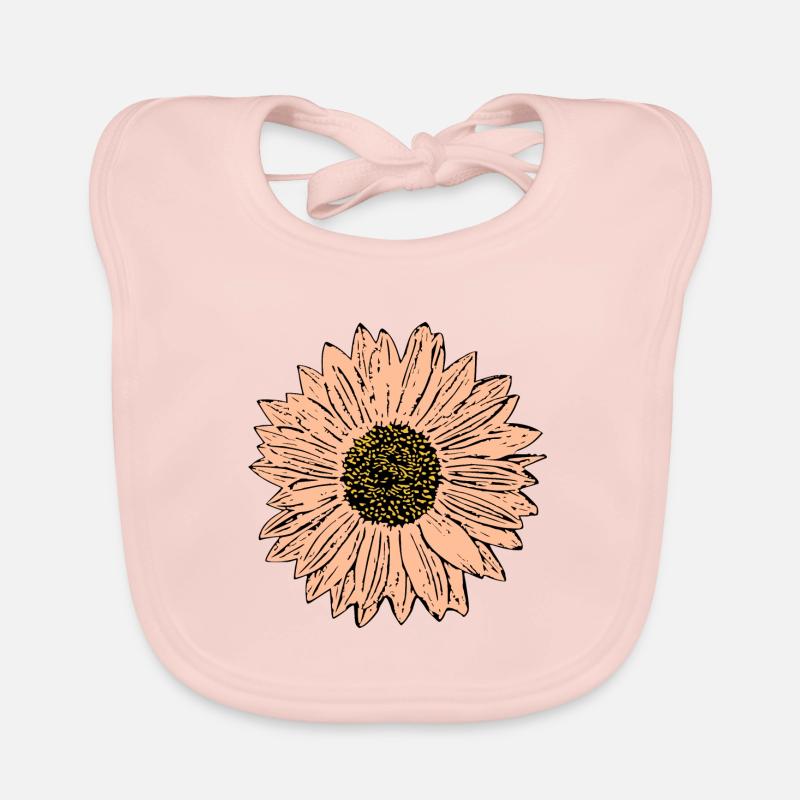 Fleur fleur pastel fleurs fleurs pastel Bavoir bio Bébé