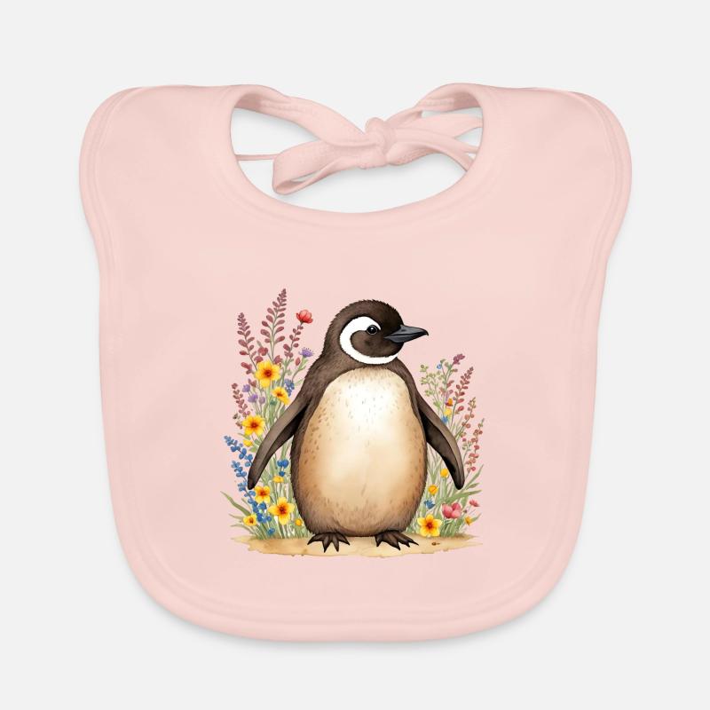 Cute penguin Organic Baby Bibs