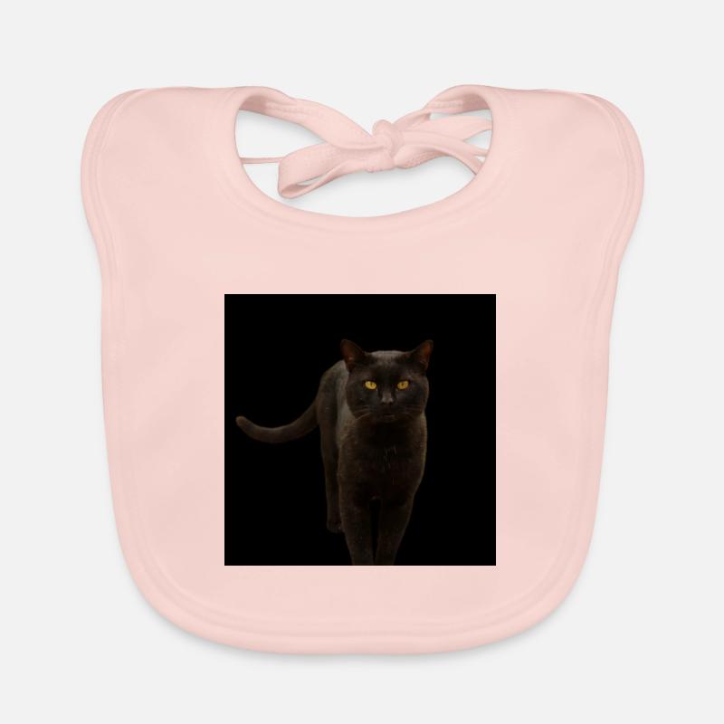 chat noir chat chaton Bavoir bio Bébé