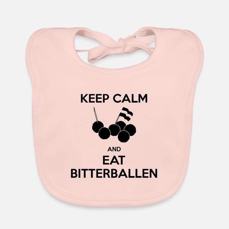 KEEP CALM and eat Bitterballen Multi Color Vector Organic Baby Bibs