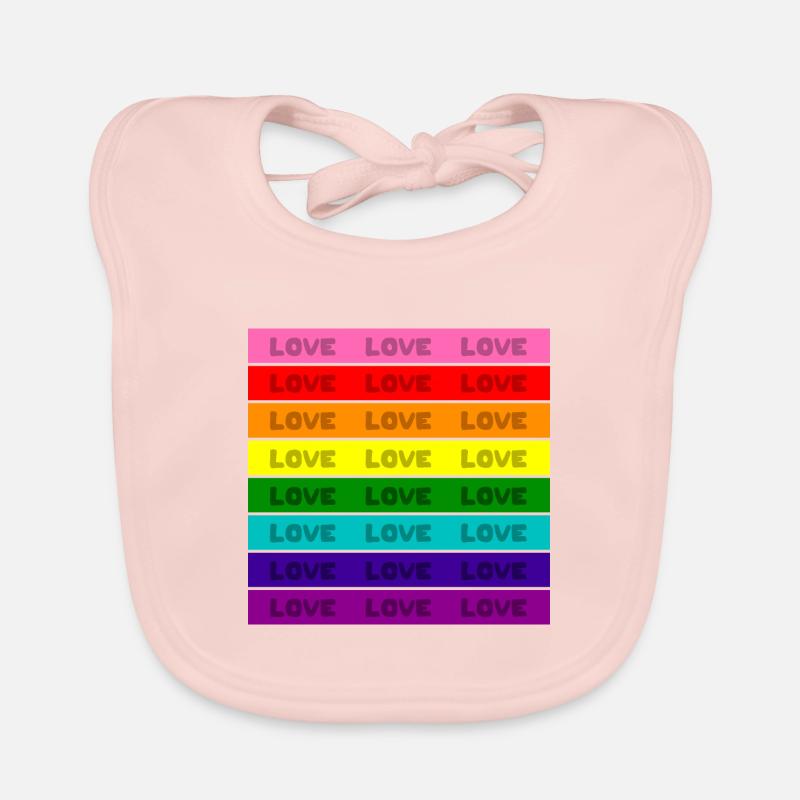 Cher drapeau arc-en-ciel Bavoir bio Bébé