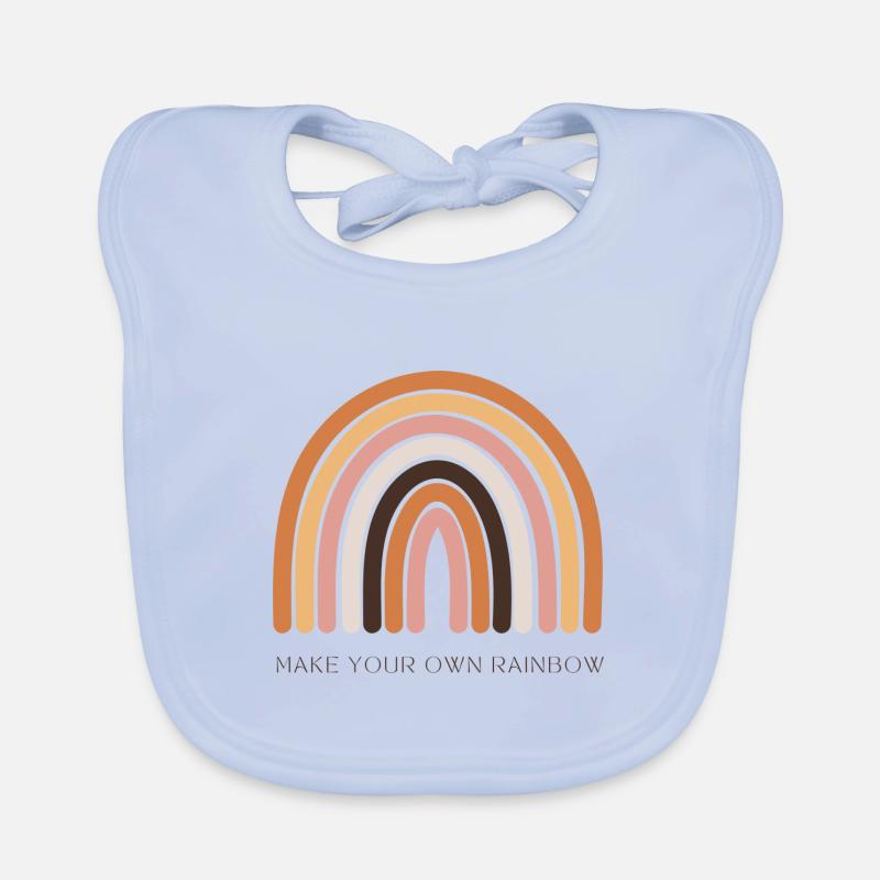 Make your own rainbow Baby Bio-Lätzchen