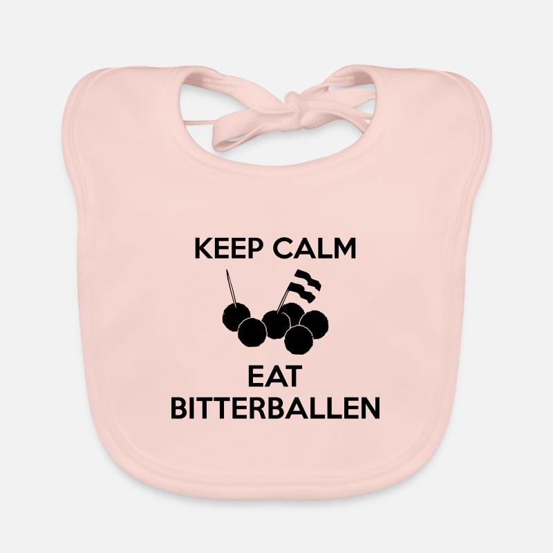 AVM KEEP CALM Eat Bitterballen Multi Color Vector Bavoir bio Bébé