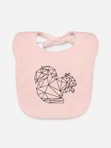 Eichhörnchen - Baby Bio-Lätzchen - Rose