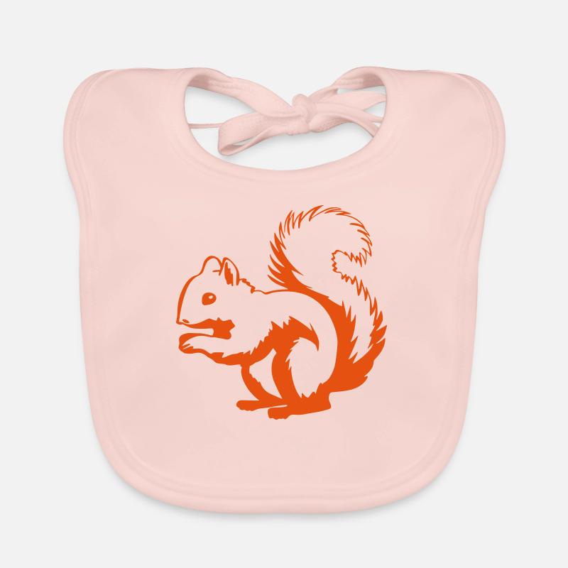 Squirrel Organic Baby Bibs