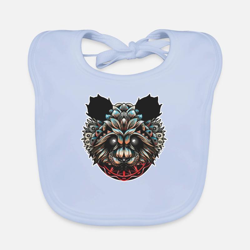 Couleur panda Bavoir bio Bébé