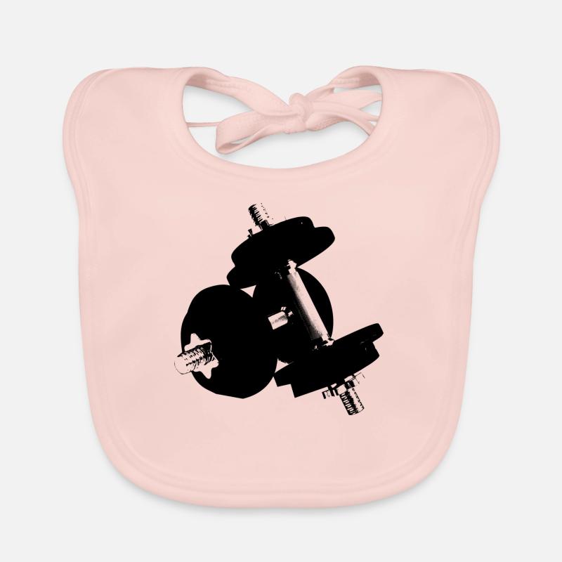 Dumb bells Organic Baby Bibs