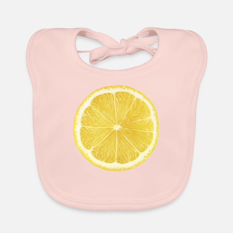 citron - Bavoir bio Bébé - rose