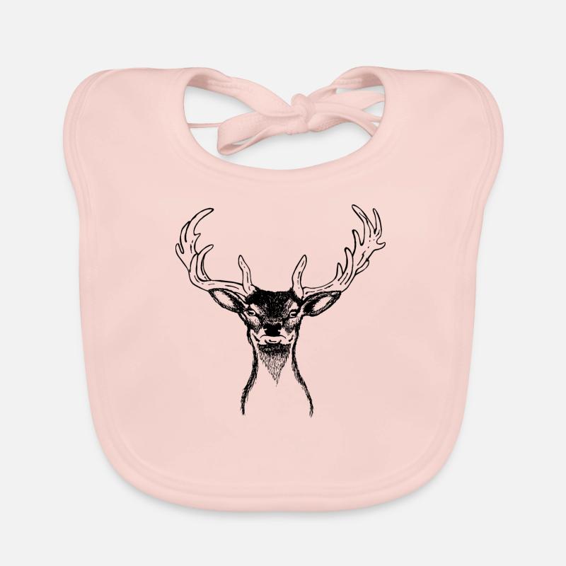 Hirschkopf | Deer Head Organic Baby Bibs