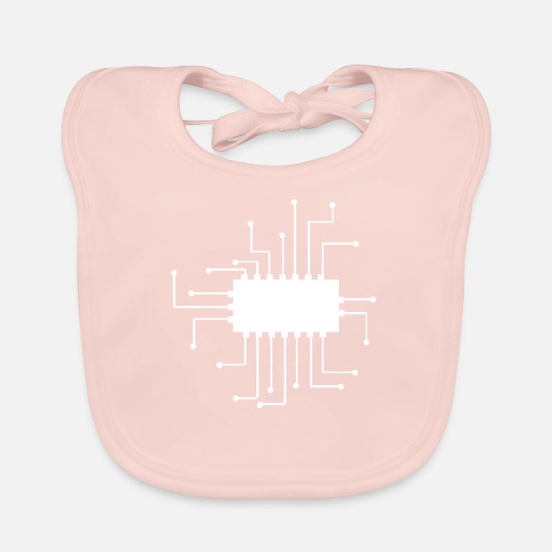 electronically micro shield - Organic Baby Bibs - rose