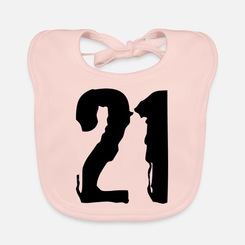 21 number jersey Organic Baby Bibs