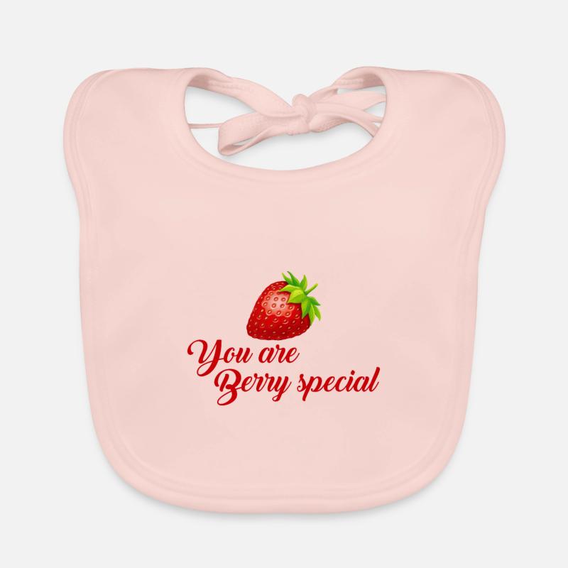 Erdbeere - Baby Bio-Lätzchen - Rose