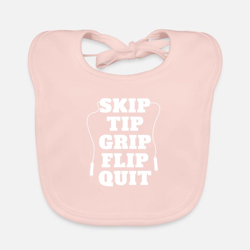 Skip Tip Grip Flip Quit Springseil Springseil Baby Bio-Lätzchen