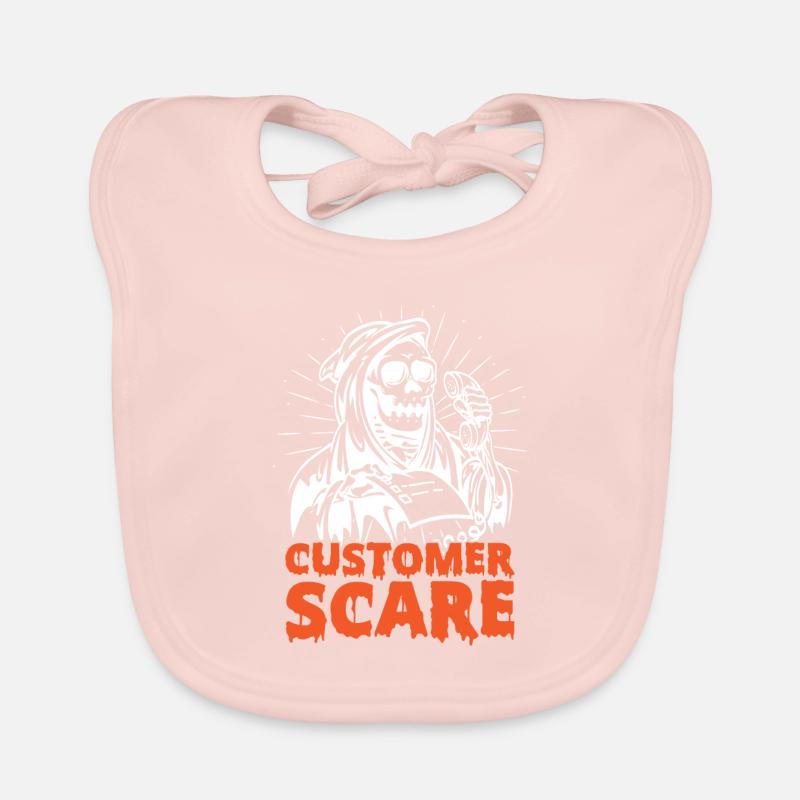 Customer Scare Csr Customer Service Halloween Organic Baby Bibs