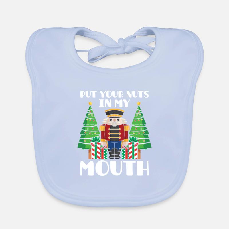 Mets tes noix dans ma bouche Noël Bavoir bio Bébé