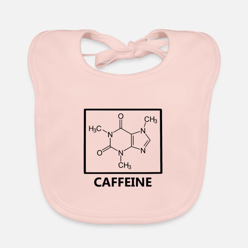 Drôle Café Citation caféine Cool Café - Bavoir bio Bébé - rose