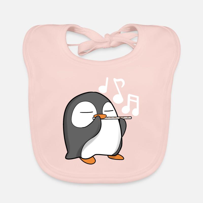 Le pingouin joue de la flûte Bavoir bio Bébé