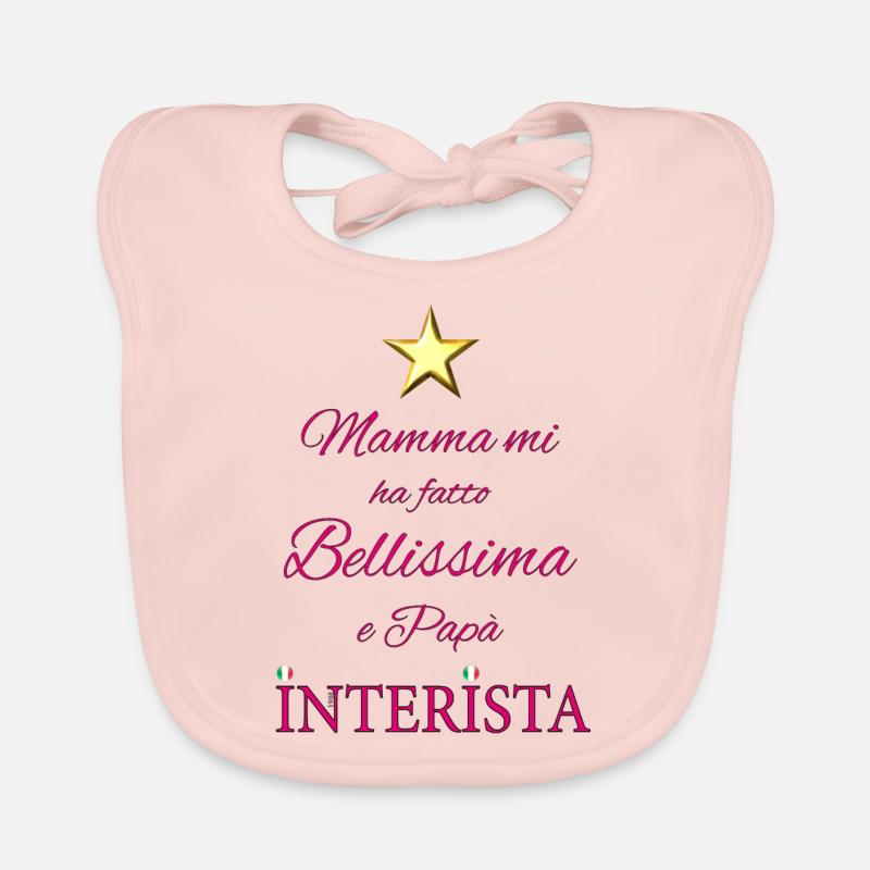 frase bimba interista Bavaglino ecologico per neonato