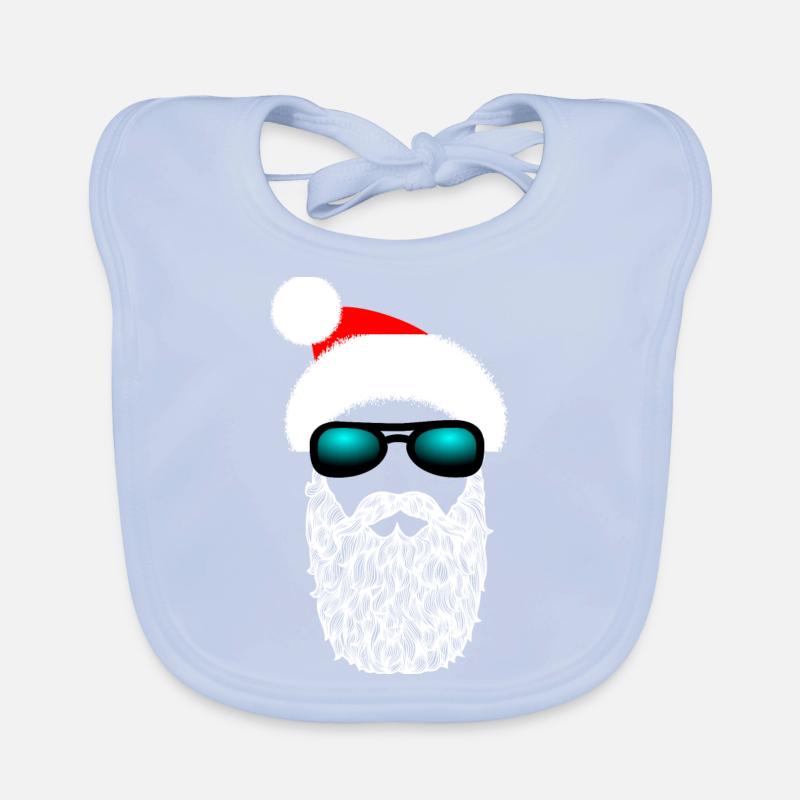 Weihnachtspullover - Hipster Claus Baby Bio-Lätzchen