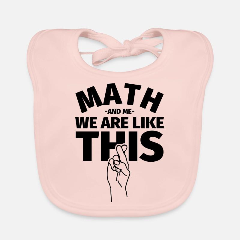 Mathe Geschenk - Baby Bio-Lätzchen - Rose