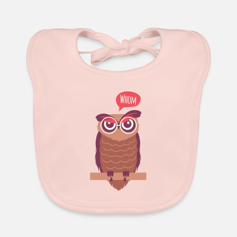 Grammatik Polizei Englisch Lehrer Eule Geschenk Baby Bio-Lätzchen