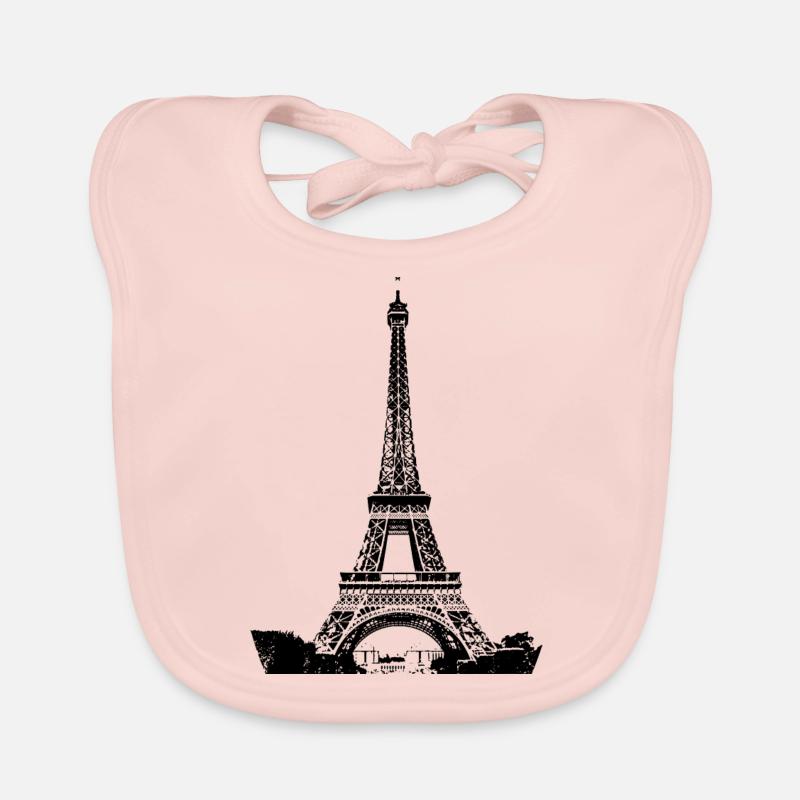 Eiffel tower Organic Baby Bibs