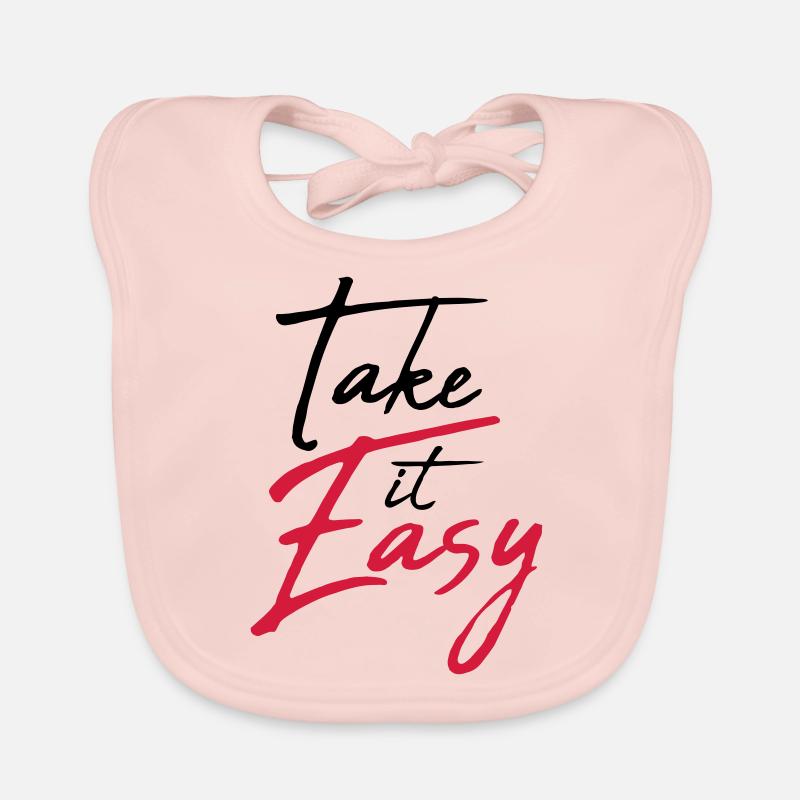 ruhig cool take it easy logo design text chill ein Baby Bio-Lätzchen