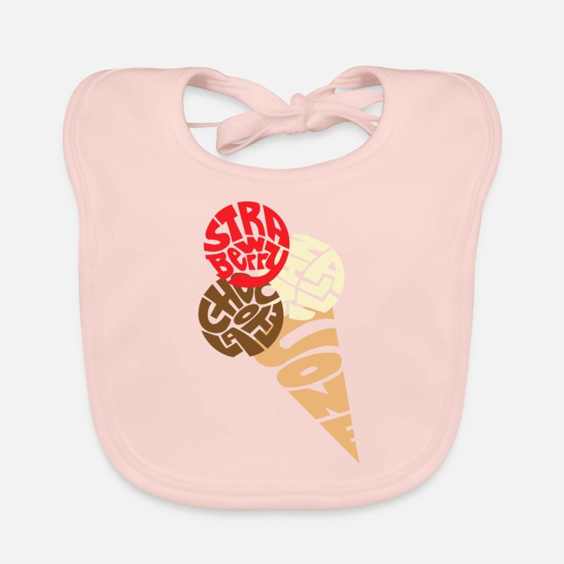 Eiscreme ,Eiskrem, Eis Baby Bio-Lätzchen