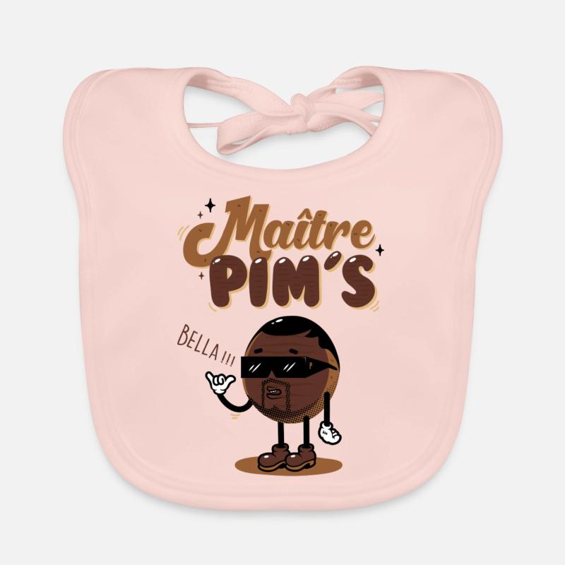 Maitre Pim's - Bavoir bio Bébé - rose