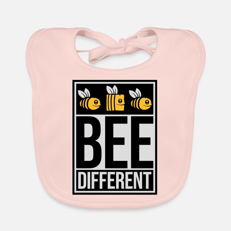 bee different saying quote Organic Baby Bibs