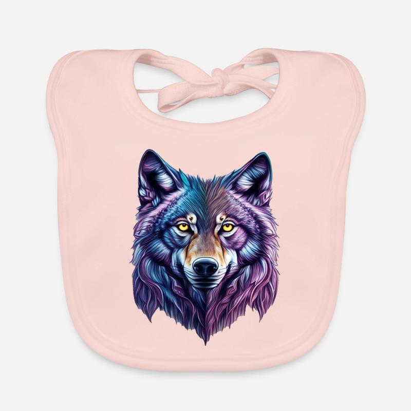Wolf Splash - Baby Bio-Lätzchen - Rose