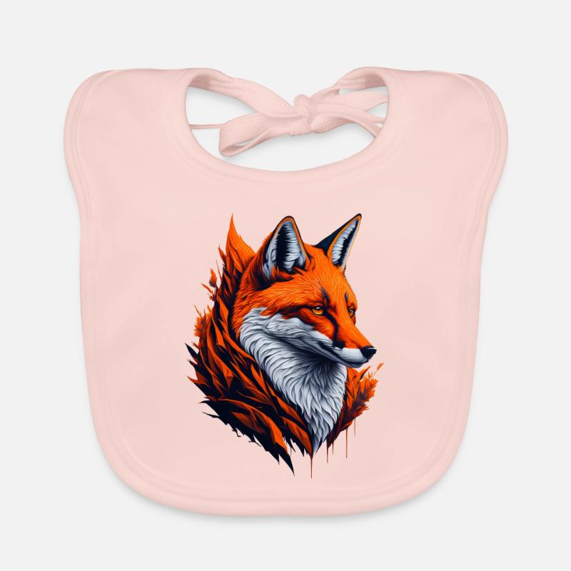 Fox 3 - Baby Bio-Lätzchen - Rose