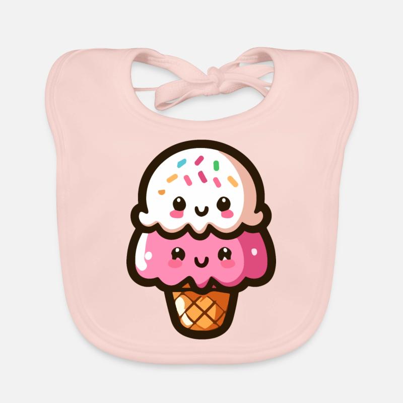 Ice two scoops Organic Baby Bibs