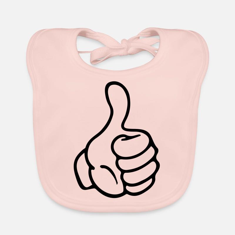 hand thumb like comic Baby Bio-Lätzchen