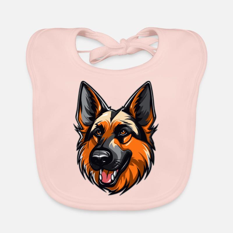 Deutscher Schäferhund Baby Bio-Lätzchen
