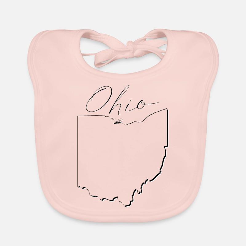 Ohio (États-Unis) | Carte | Script fantôme Bavoir bio Bébé