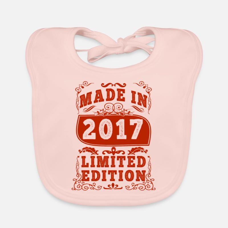 2017 anniversaire 2017 né en 2017 anniversaire Bavoir bio Bébé