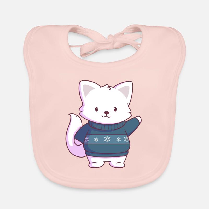 Weihnachtsfuchs Baby Bio-Lätzchen