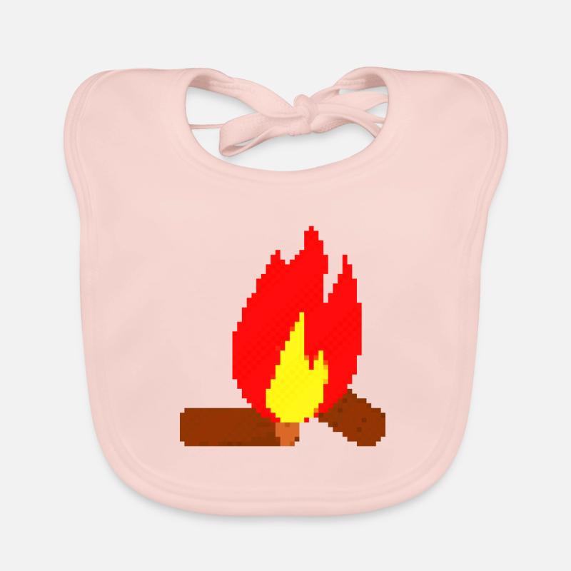 Feu de pixel feu de pixel Bavoir bio Bébé