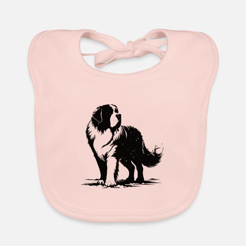 St. Bernard Design – Gentil géant avec cœur Bavoir bio Bébé