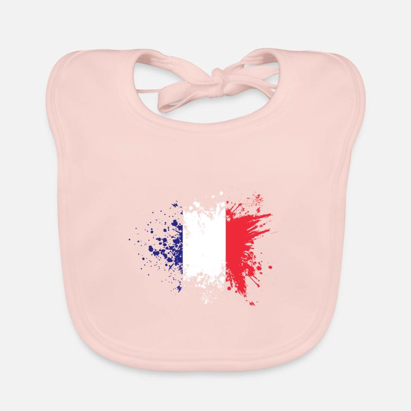 France drapeau tricolore Paris Nice Lyon Bavoir bio Bébé