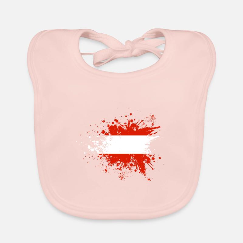 Austria Flag Austria Austrian Flag Organic Baby Bibs